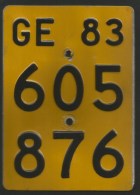 Velonummer Mofanummer Genf Genève GE 83 - Placas De Matriculación