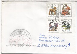 ALEMANIA DDR CC LOBENSTEIN SELLOS ZOO DRESDEN MONO GORILA SIMIO - Gorilles