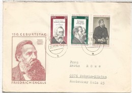 ALEMANIA DDR CC AUMA SELLOS ENGELS COMUNISMO MARX - Karl Marx