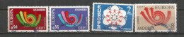 ANDORRA/ANDORRE. Double émission Europa 1973. Postes Andorranes Espagnole & Française. Oblitérés 1 ère Qualité - Usados