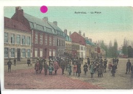 PAS DE CALAIS - 62 - AUDRUICQ - La Place - Animée - Colorisée - Toilée - Audruicq