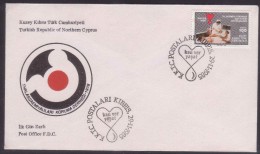 AC - NORTHERN CYPRUS FDC - ANNIVERSARIES AND EVENTS THALASSEMIA PROTECTION ASSOCIATION 29 NOVEMBER 1985 - Storia Postale
