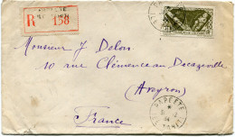 OCEANIE LETTRE RECOMMANDEE DEPART PAPEETE 31-12-34 ILE TAHITI POUR LA FRANCE - Storia Postale