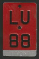 Velonummer Luzern LU 88 - Placas De Matriculación