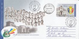 SOCCER, MOLDAVIAN FEDERATION, COVER STATIONERY, ENTIER POSTAL, 2010, MOLDOVA - Brieven En Documenten