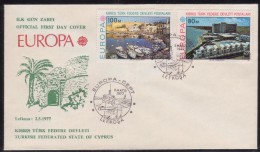 AC - NORTHERN CYPRUS FDC - EUROPA CEPT LEFKOSA 02 MAY 1977 - Cartas & Documentos