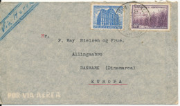 Argentina Air Mail Cover Sent To Denmark 15-12-1949 (rust Stains On Cover And Stamps) - Airmail