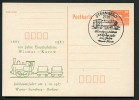 DDR P86I-20-87 C20 Postkarte Privater Zudruck 100 J. EISENBAHN WISMAR-KAROW Sost. 1987 - Private Postcards - Used