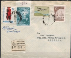 ARGENTINIEN 1967 - Rekobrief Mit MiNr: 872+954+972+976 - Lettres & Documents