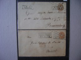 PRUSSIA - 2 LETTERS SENT AS - Postwaardestukken