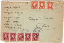 Slovacchia - SLOVAKIA - 1939 - 3 X 20 H + 5 X 1 K Overprinted - Policajne Riaditelstvo - Viaggiata Da Bratislava Per ... - Covers & Documents