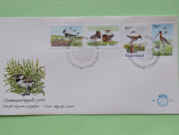 Netherlands 1984 FDC Cover - Birds - Surtax For Culture - Scott B600 / B603 - Lettres & Documents