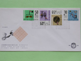 Netherlands 1986 FDC Cover - Antique Measuring Instruments - Balance Clock Barometer Jacob's Staff - Scott B619 / B622 - Briefe U. Dokumente