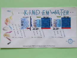 Netherlands 1988 FDC Cover - Surtax For Child Welfare - Water - Scott B643 A Sheet - Briefe U. Dokumente