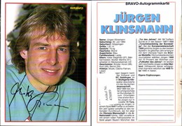 478089,Sportler Jürgen Klinsmann Bravo-Autogrammkarte Fußball - Personalità Sportive