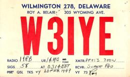 [DC3122] CPA - U.S.A. -  DELAWARE - WILMINGTON 278 W3IYE - Viaggiata 1949 - Old Postcard - Altri & Non Classificati