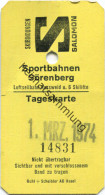 Sportbahnen Sörenberg - Luftseilbahn Rossweid Und 6 Skilifte - Tageskarte 1974 - Europe