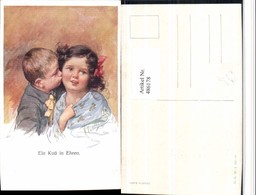 486178,Künstler AK Karl Feiertag Ein Kuss In Ehren Kinder Liebe Pub B.K.W.I. 665/6 - Feiertag, Karl