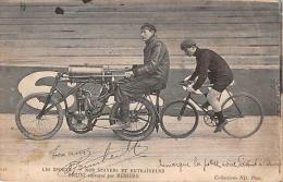 Sport.  Cyclisme Vélodrome Course Derrière Motocyclette Derny.Bruni Entrainé Par Remers - Wielrennen