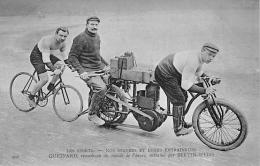 Sport.  Cyclisme Vélodrome Course Derrière Motocyclette Derny. Guignard Entrainé Par  Bertin Et Weiss - Radsport