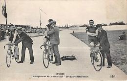 Sport.  Cyclisme . Vélodrome  Parc Des Princes. Championnat Du Monde 1907 . 1ère Demi-finale - Cyclisme