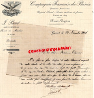 23 - GUERET - FACTURE J. PAROT - AGENT ASSURANCES DU PHENIX-ROUTE DE MOULINS-1904 - Bank En Verzekering