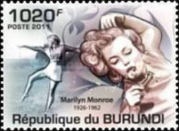 BURUNDI 2011 MARILYN MONROE  4 Values Set + Miniature Sheet MNH - Ongebruikt