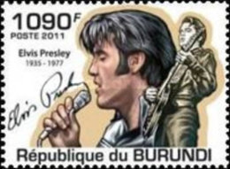 BURUNDI 2011 ELVIS PRESLEY  4 Values Set + Miniature Sheet MNH - Nuovi