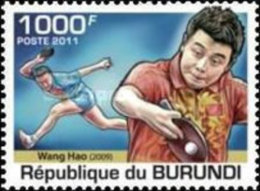 BURUNDI 2011 TABLE TENNIS  4 Values Set + Miniature Sheet MNH - Unused Stamps