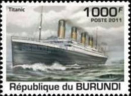 BURUNDI 2011 TITANIC  4 Values Set + Miniature Sheet MNH - Unused Stamps
