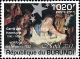 BURUNDI 2011 CHRISTMAS 4 Values Set + Miniature Sheet MNH - Nuovi