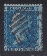 GB 2 Pence Blau Mi#11B Pl9 Gestempelt - Used Stamps