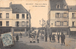 95-BEAUMONT-SUR-OISE-   PLACE DE LA MAIRIE ET ALLEE DU CHÄTEAU - Beaumont Sur Oise