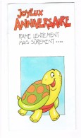 Double Carte Illustrateur à Système Joyeux Anniversaire Tortue Turtle - Obpacher Verlag - Tartarughe