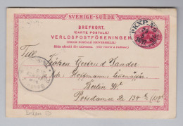 Schweden 1897-05-29 PKXP-N°76 Bahnstempel Auf Ganzsache Nach Berlin - Briefe U. Dokumente