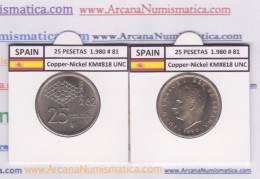 SPAIN /JUAN CARLOS I    25  PESETAS  Cu Ni  1.980 #81    KM#818    SC/UNC     T-DL-9424 - 25 Pesetas