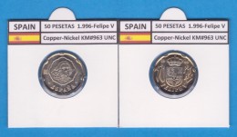 ESPAGNE /JUAN CARLOS I    50  PESETAS  Cu-Ni 1.996  KM#963  SC/UNC     T-DL-9451 - 50 Peseta