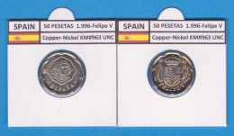 SPAIN /JUAN CARLOS I    50  PESETAS  Cu-Ni 1.996  KM#963  SC/UNC     T-DL-9451 - 50 Pesetas