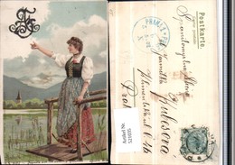 521035,Glitzer Künstler Litho Alfred Mailick Frau Tracht Steg Pub Erika 1063 - Mailick, Alfred