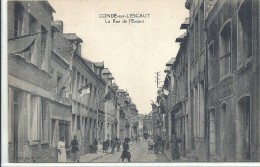 NORD - 59 - CONDE SUR ESCAUT - La Rue De L'Escaut - Conde Sur Escaut