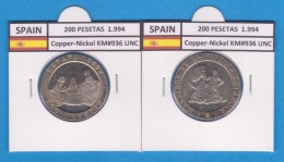 SPAIN /JUAN CARLOS I    200  PESETAS  Cu Ni  1.994  KM#936   SC/UNC   T-DL-9499 - 200 Peseta