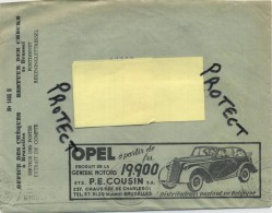 Old Envelope With Publicité 1926:  OPEL CAR Bruxelles - Publicité - Publiciteit - Covers