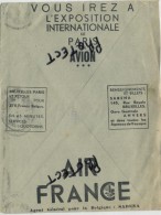 Old Envelope With Publicité 1926 : Avion Air France - Agent SABENA : Meubles ACIOR BXL ( 2 Scans ) - Covers