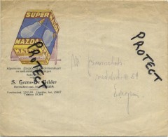 Old Envelope With Publicité : Lampe Super Mazda :  Geens - De Belder EDEGEM ( See Scan For Detail ) - Omslagen