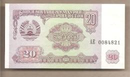 Tagikistan - Banconota Non Circolata FdS UNC Da 20 Rubli P-4a - 1994 #19 - Tayikistán