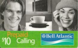 -CARTE-PREPAYEE-USA-BELL ATLANTIC-10$-1999-BUVEURS DE CAFE--TBE - Altri & Non Classificati