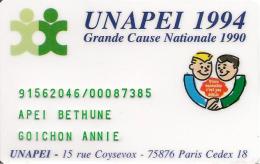 -CARTE-D APPARTENANCE-UNAPEI 1994-V° SIEGE De L UNION-TBE - Autres & Non Classés