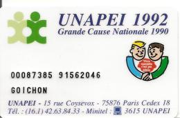 -CARTE-D APPARTENANCE-UNAPEI 1992-V° MUTUELLE GOUPE SMS-TBE - Altri & Non Classificati