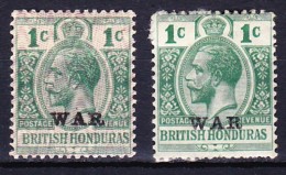 HONDURAS BRITANIQUE 1916 YT N° 86 Et 87 * - Honduras Británica (...-1970)