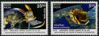 INDIA 2015 - Satelittes, Coopération Spatiale France Et Inde, émission Conjointe Avec La France - 2 Val Neufs // Mnh - Neufs